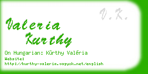 valeria kurthy business card