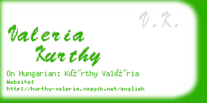 valeria kurthy business card